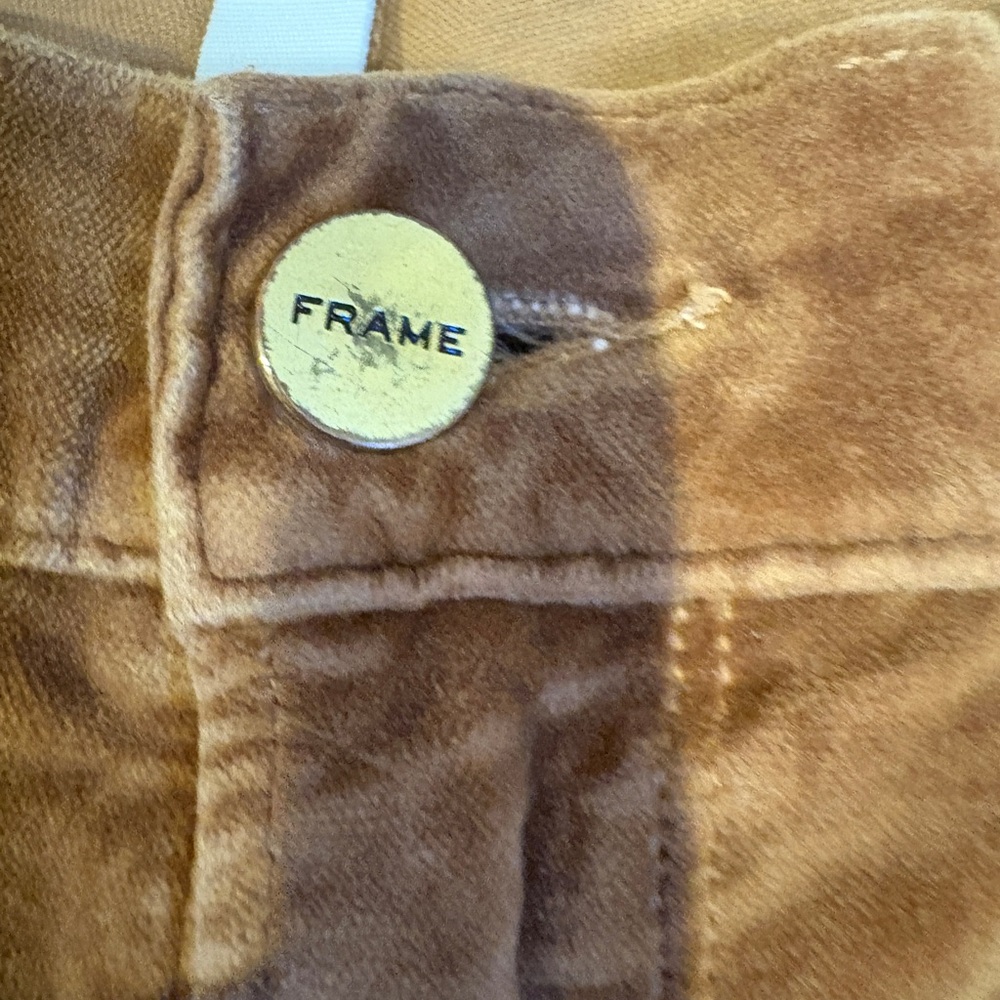 Frame Le Skinny De Jeanne Camel Velveteen Jean - Picture 6 of 11